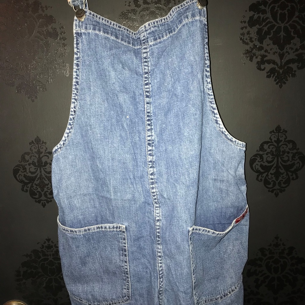 Hard Tail Denim Overall Capris - Picture 3 of 5